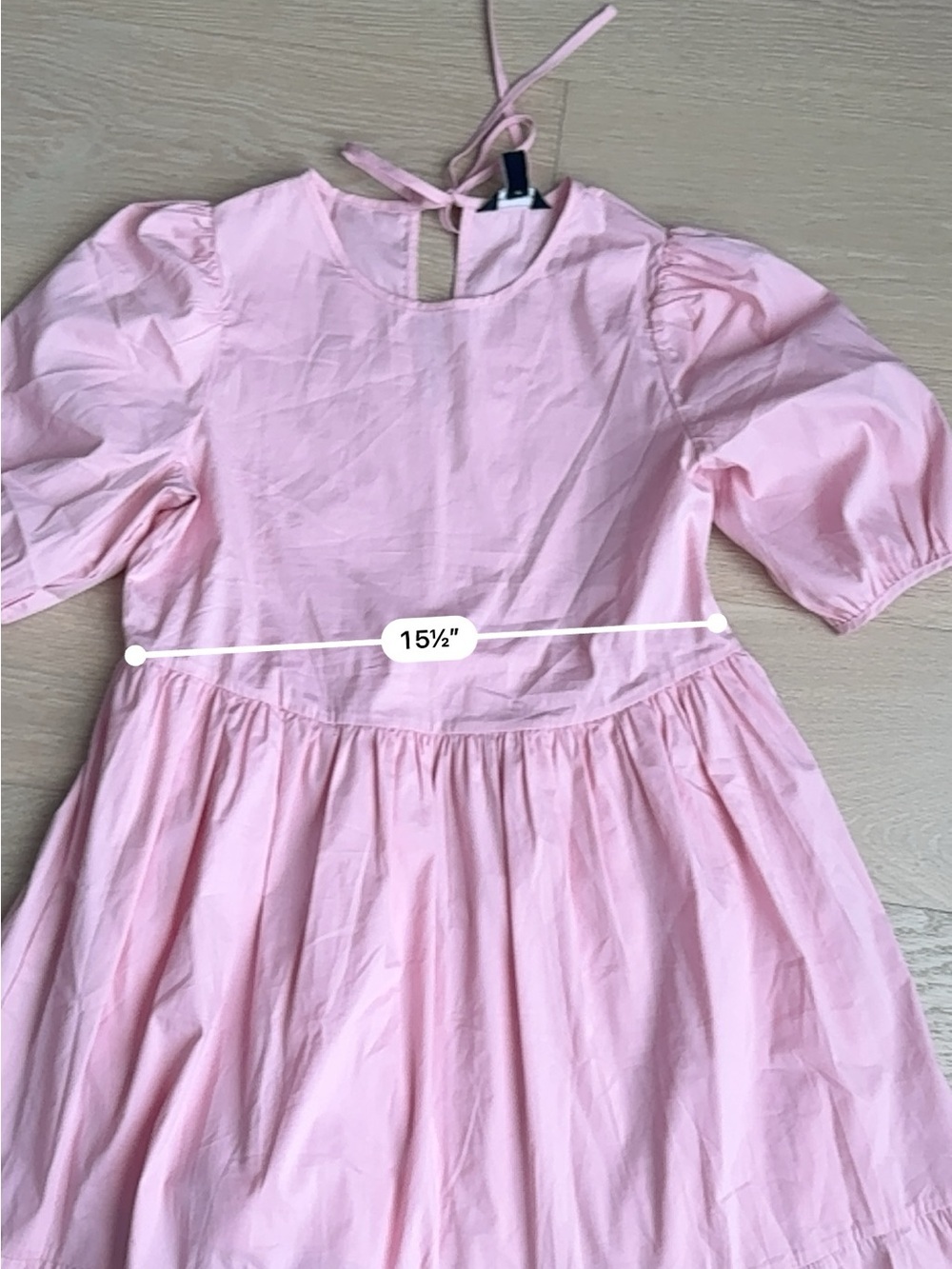ASOS Mini Poplin Smock Dress in Light Pink - Picture 6 of 7